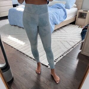 Women's High-Waisted blue tye dye Leggings